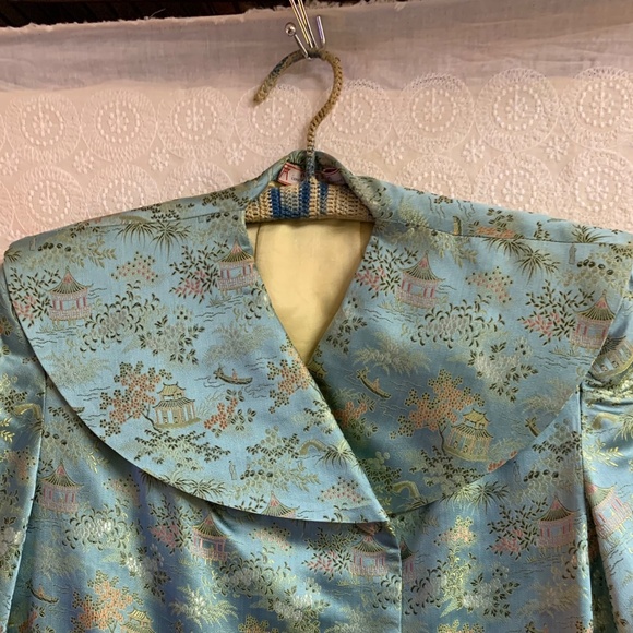 100% Silk Brocade Women's Swing Jacket. Made in Post-War Japan. - Picture 11 of 16
